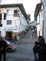 The seep street up to the San Blas neighborhood